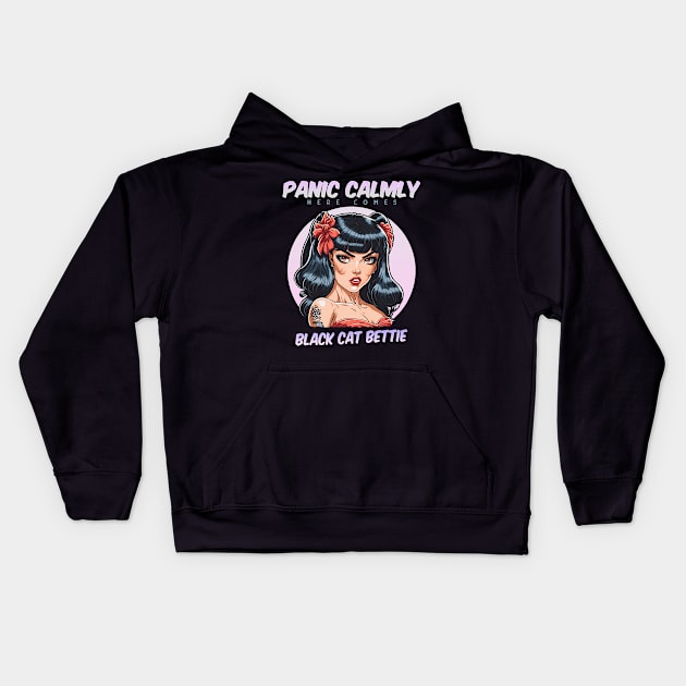 Bettie Cartoon Girl Kids Hoodie by Kingrocker Clothing